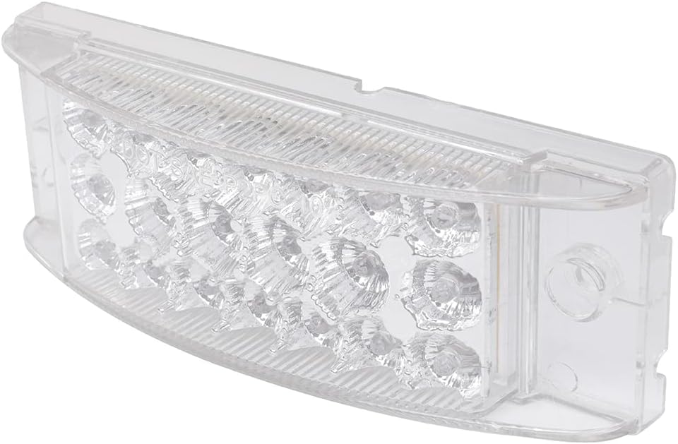 cciyu 5x Clear 6" LED Rectangle Side Marker Clearance Trailer Lights 21 Diodes with Reflectors Waterproof Rectangular Led Stop Turn Tail Brake Lights Surface Mount