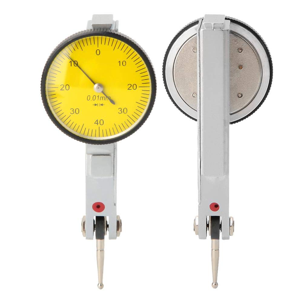 Comparateur, rails magnétiques à queue d'aronde de 0 à 0,8 mm comparateur à cadran 0,01 mm outil de mesure de comparateur à cadran, indicateur à cadran de 32 mm de diamètre