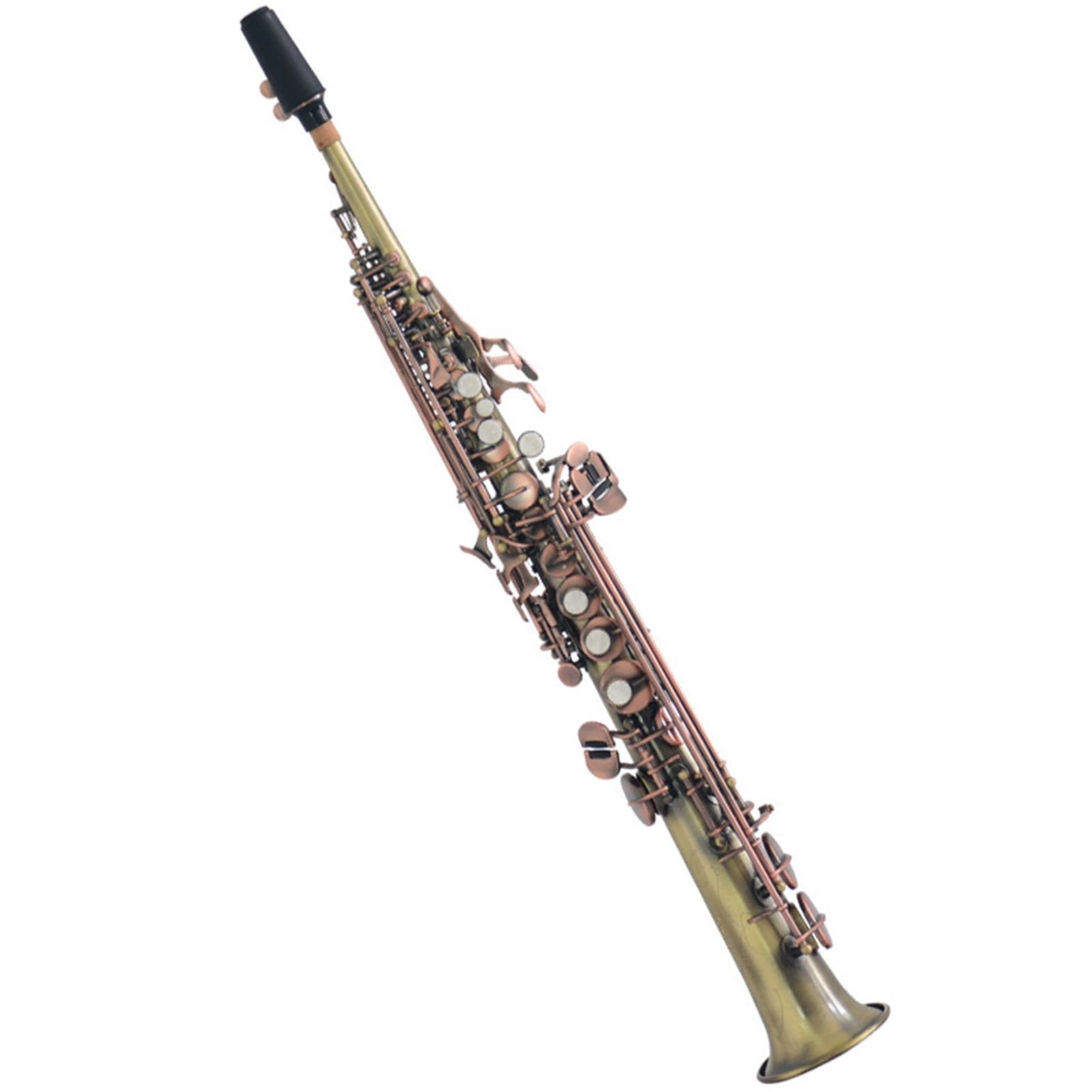 Saksofon B Płaski, Zielony, Starożytny Saksofon Sopranowy, Zintegrowany Instrument Do Egzaminu Na Saksofon