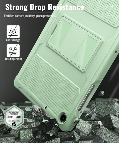 Image of MoKo Shockproof Case Fit Samsung Galaxy Tab A11+ Plus / A9+ 11 Inch | Full Body Rugged Stand Back Cover with Built-in Screen Protector for Galaxy Tab A11+ / A9+ Tablet, Light Green