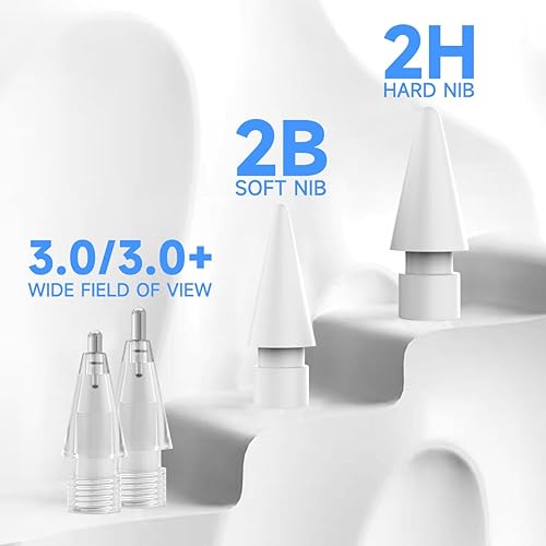 Miniatura 4 de KLASHE Paquete de 4 puntas de repuesto para lápices, puntas de lápiz Apple duraderas mejoradas con caja portátil, compatibles con Apple Pen de 2