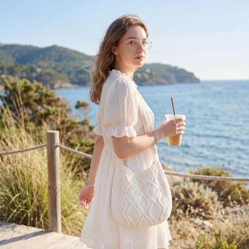 Bolso de crochet para mujer con billetera de pulsera miniatura 3