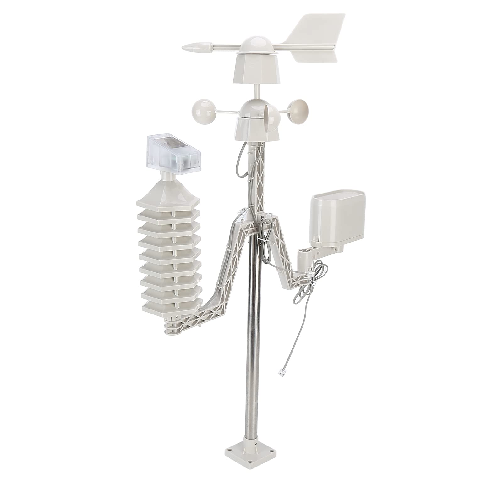 Instrumento de Pronóstico del Tiempo para Jardín, Velocidad del Viento, Lluvia, Temperatura, Humedad, Diseño ABS Preciso de 5V para Oficina en Casa