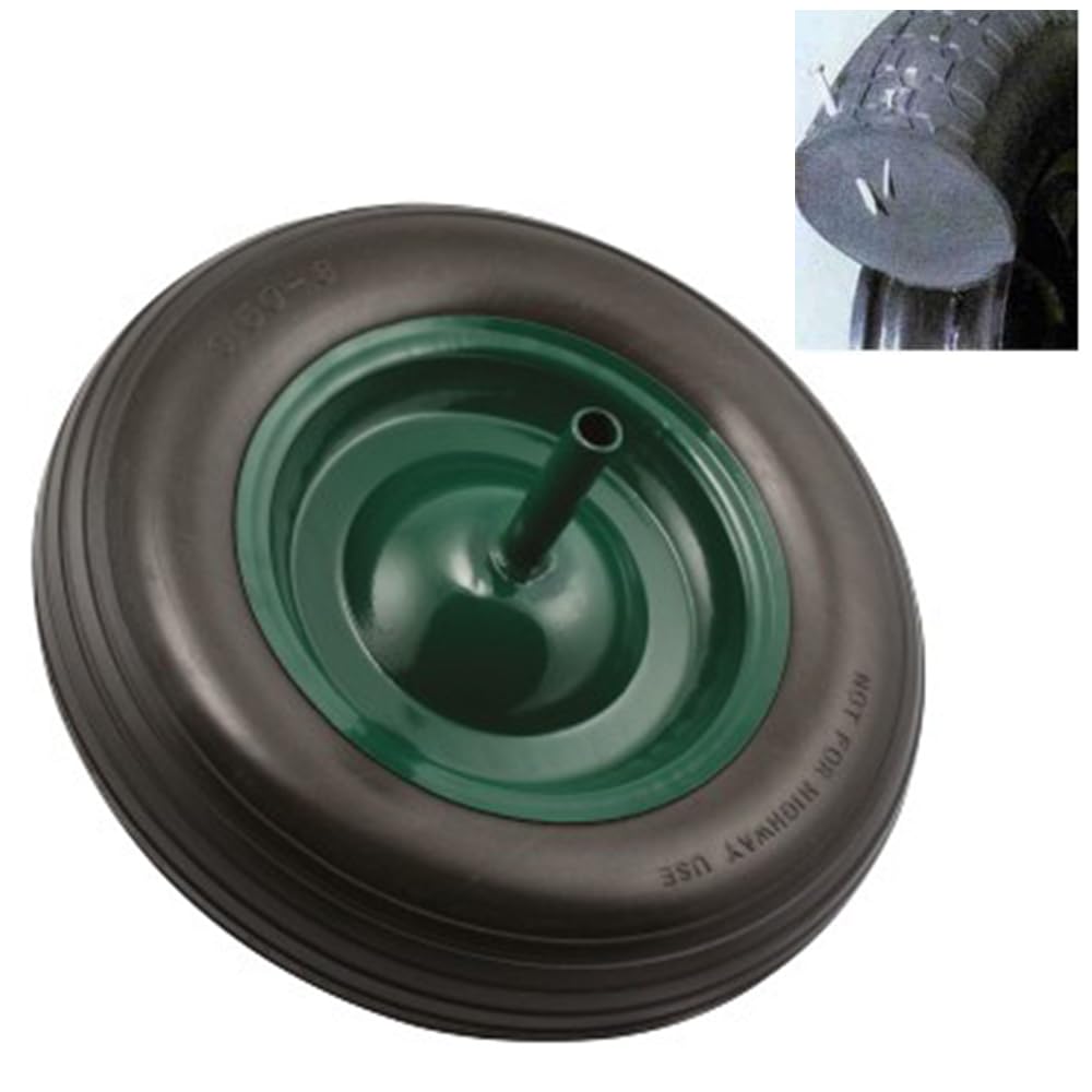 Wheel for Wheelbarrow Impunctable Polyurethane, Black, 0