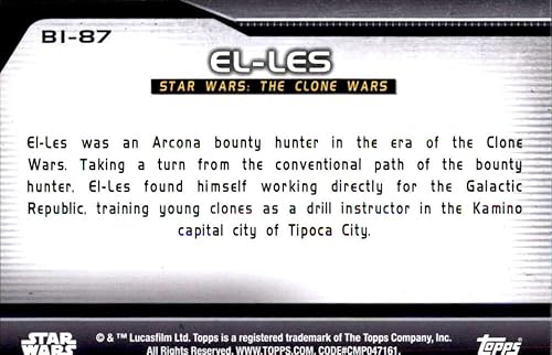 2021 Topps Star Wars Bounty Hunters #BI-87 El-Les - The Clone Wars Non-Sport Card