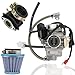 RYTIME PD24J GY6 150cc Carburetor Compatible for Moped ATV Go Kart Scooter 125cc 150cc 4-Stroke 150cc Engine Kazuma Taotao Roketa SunL Baja Eagle Chinese Go Kart GY6 Carb with Air Fuel Filter