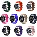 Seinit Soft Silicone Sport Band 22mm Replacement Strap Compatible with Samsung Galaxy Watch (46mm), Gear S3 Frontier, Classic Smart Watch, 10-Pack