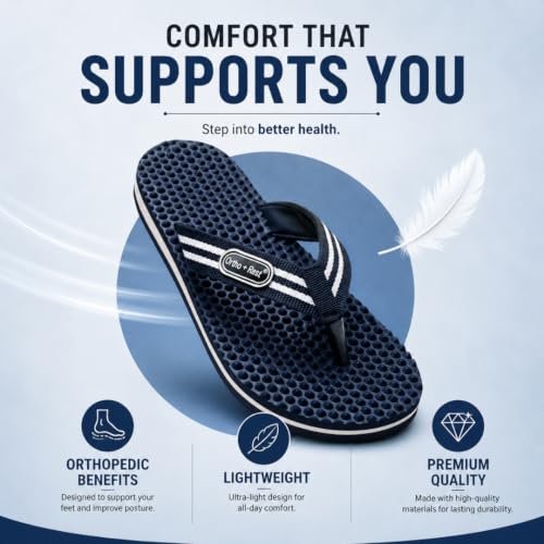 Image of Ortho + Rest Men's Flip Flops, Slippers for Man