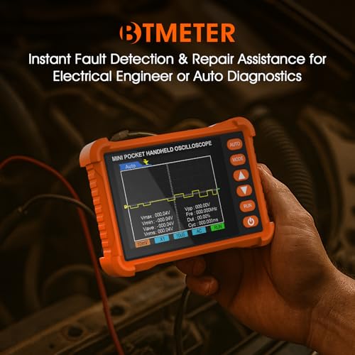 Image of Digital Oscilloscope 500 kHz, Compact Handheld Design, 2.8 inch LCD Display, AUTO /Normal /Single Trigger Modes, ±400V Input (X10), for Circuit Debugging & DIY Electronics