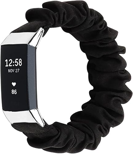 Miniatura 1 de Compatible con Fitbit Charge 3Charge 4Charge 3 SE bandas Scrunchie para mujer correas de repuesto lindas tela de nailon elástica correa deportiva