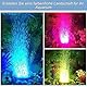 ASOFTY Aquarium Sprudler Stein Sauerstoff Pumpe, Aquarium Blasenlicht, 7 Farben LED Buntes Licht Aquarium Luft Stein, Aquarienleuchte mit Luftblasenloch für Aquarium Dekoration