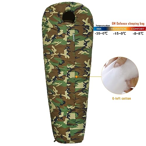 Image of MT Military Army Force Defence 4 & Tropen Patrol Mummy Sleeping Bags with Bivy Cover Compression Sack, Modular Sleeping System 2.0 for Cold Weather,