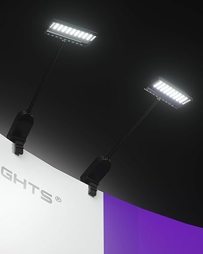 Miniatura 6 de HitLights Luces para ferias comerciales Pantalla LED e iluminación de brazo de exposición, luces de feria conectables incluidas abrazaderas,