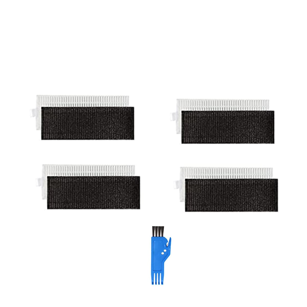 Fantisi 4 set replacement filters for Venga VG Rvc 3000 Robot Vacuum Cleaner Accessories parts(1 Cleaning Brush)