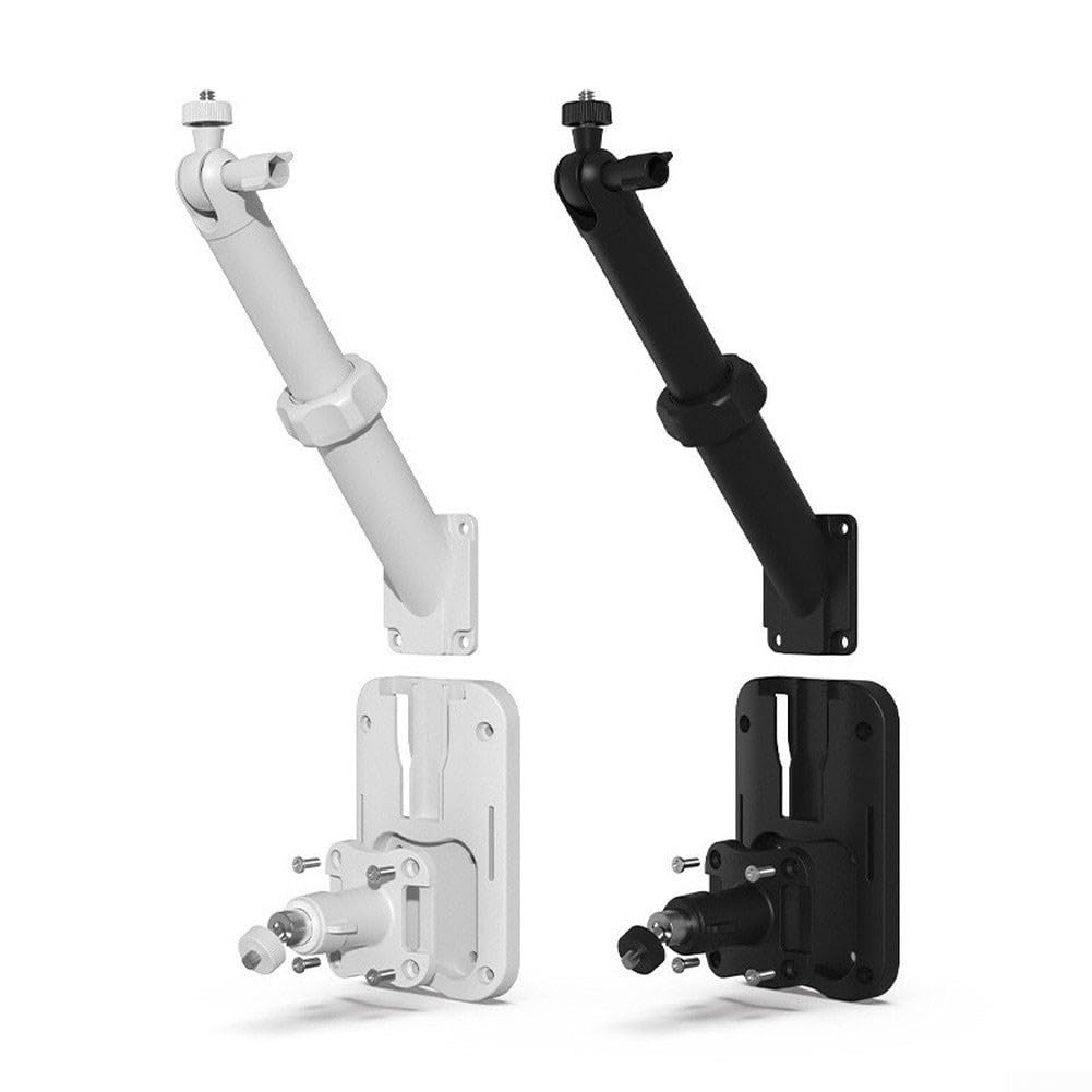Aluminiumwand mit 4-Loch-AMPS-Muster, 180 Grad drehbar, Sicherheitshalterung für Camcorder und Überwachungskameras, installieren Sie Multi-Winkel-Einstellung, Schwarz (A)