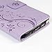 Note 5 Case,Galaxy Note 5 Case - Wallet Case Folio Kickstand Case 3D Embossed Butterfly PU Leather Case Shockproof Soft TPU Bumper Slim Protective Card Slot Hand Strap Cover by Badalink - Light Purple
