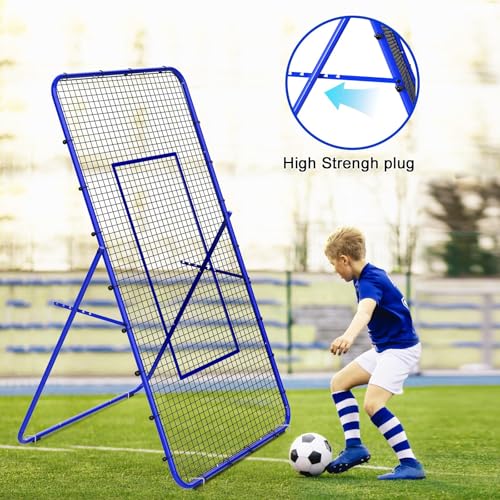 LIANTRAL Volleyball Rebounder Netz, Volleyball-Trainingsgerät mit Schlagzone für Lacrosse Baseball Sportübungen, verstellbares Volleyballnetz für Hinterhof, drinnen und draußen, 2,2 x 1,2 m, Blau