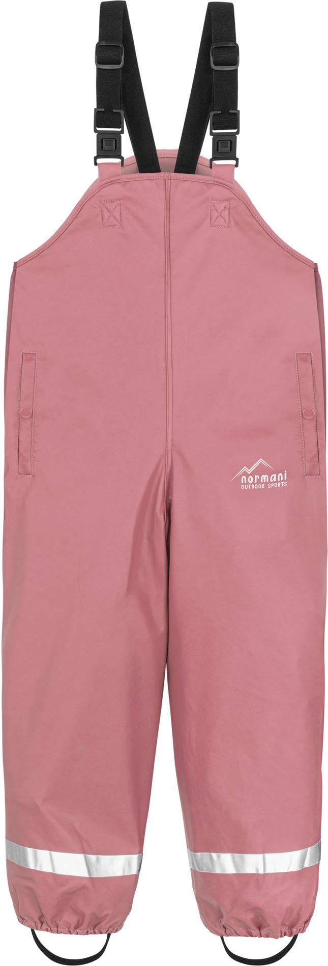 normani Unisex Kinder Regenhose mit Latzhose Regenlatzhose mit Hosenträgern - atmungsaktive Überziehhose - ungefütterte Buddelhose für Jungen und Mädchen - Wassersäule: 10.000 mm