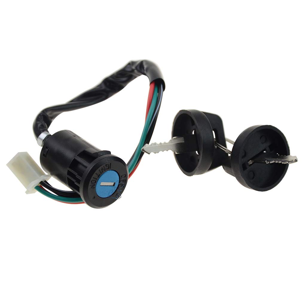 Buy WOOSTAR Motorcycle 4 Wire Ignition Key Switch with Cap Replacement