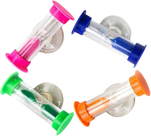 KJHBV 4pcs cepillo de dientes arena temporizador arena reloj pequeño temporizador temporizador para profesores herramienta de gestión del tiempo