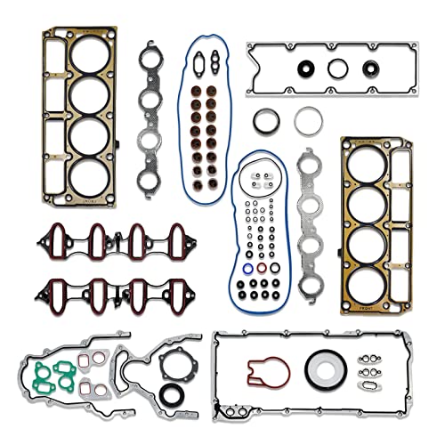 Image of Full Cylinder Head Gasket Set for 2002-2011 Chevy Silverado Tahoe | Fit for Avalanche Suburban GMC Sierra Savana Yukon Envoy Buick Cadillac Isuzu 4.8L 5.3L HS26191PT CS9284 (No Bolts)