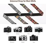 MoKo Cotton Canvas Woven DSLR/SLR Camera Strap - Shoulder Neck Strap Adjustable for Adults & Kids Presenting Bangora Orange