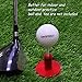KOFULL Rubber Golf Tees Holder,Durable Rubber Practice Tees Ideal for Golf Practice Mat Indoor Outdoor Pack of 3(red)