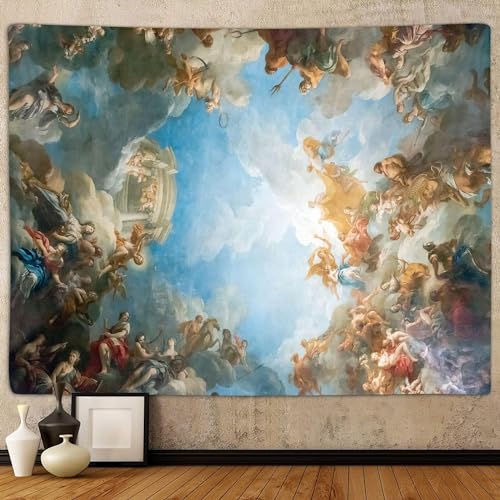 Sanzugh Retro Renaissance Tapestry, Vintage Greek Mythology Painting Art Ceiling
