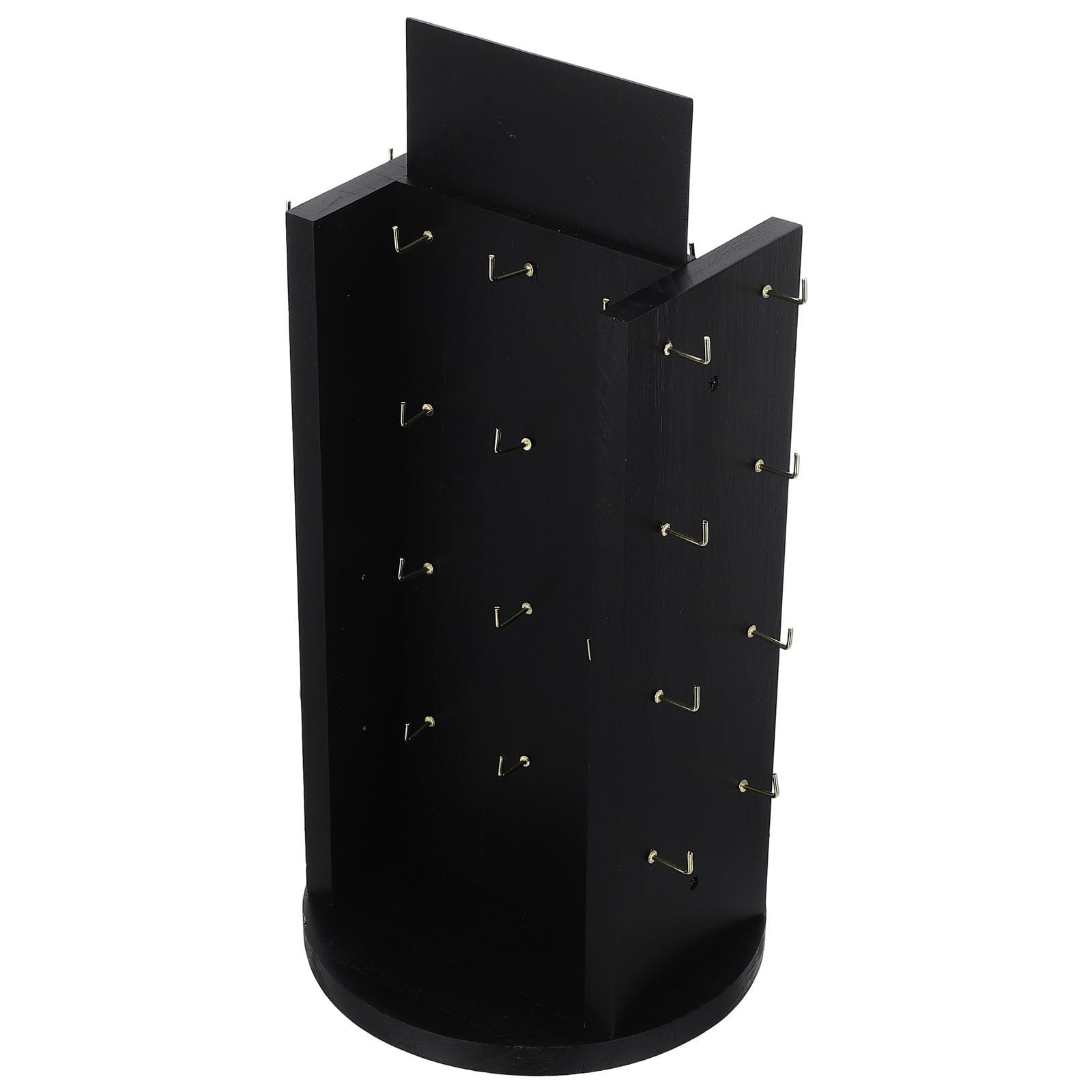 SUPVOX Espositore Girevole in Legno per Orecchini, Bracciali, Nero