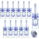 LOPHE 36 Pin Ersatz Nadeln Patrone,12 Stück Universalmodell Microneedling Nadelpatronen, Microneedling Pen Nadelpatronen für Auto Micro Nadelroller Einstellbar Needling Pen (Blau Bajonetttyp)