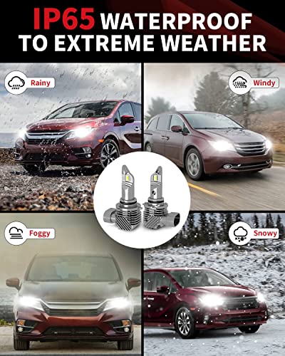 Lasfit 9005 Hb3 Led Bulbs, 2023 Upgrade 9005 Led Forward Light Bulbs, Non-Polarity, Mini Size, 9005 High/Low Drl Bulbs Conversion Kits, 40W 4000Lm 6000K Cool White, Plug And Play, Pack Of 2 #TOP5