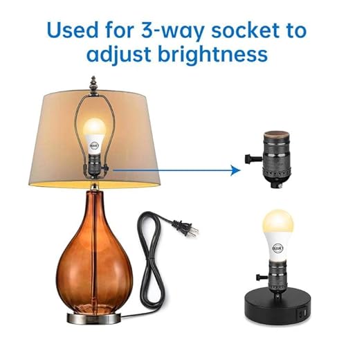 Alluky 3-Way Led Bulbs 50 100 150 Daylight, A21 5000K Led Bulbs 500/1600/2200Lm, E26 Base Light Bulbs For Table Lamps, Desk Lamps, Floor Lamps - 2Pack #TOP5