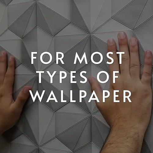 Miniatura 2 de ROMAN Products 234 Adhesivo transparente resistente para papel tapiz, desprendible, 1 galón (280 pies cuadrados)