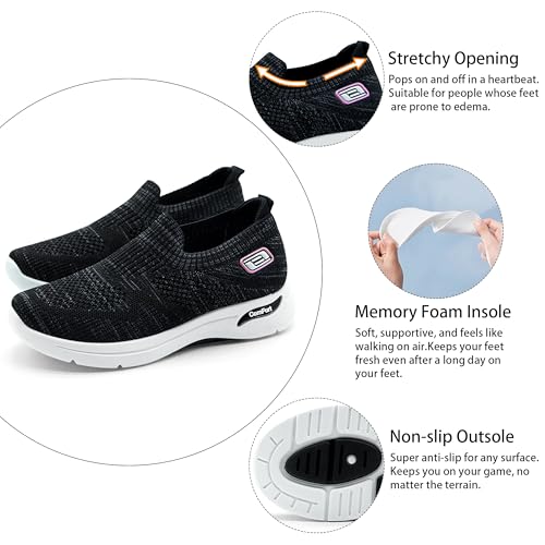 Women's Walking Tennis Shoes Lightweight Comfort Workout Casual Non Slip Fashion Sneakers with Arch Support Memory Foam2