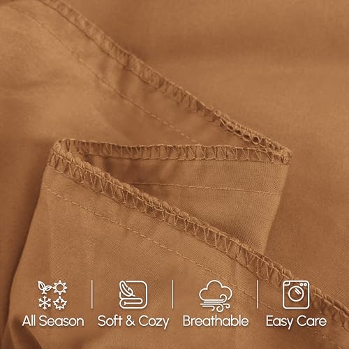 Image of Elegant Comfort Luxury Ultra-Soft 1-Piece Body Pillowcase - 1500 Premium Hotel Quality Microfiber Double Brushed - Wrinkle Resistant, Body Pillowcase Size, Bronze