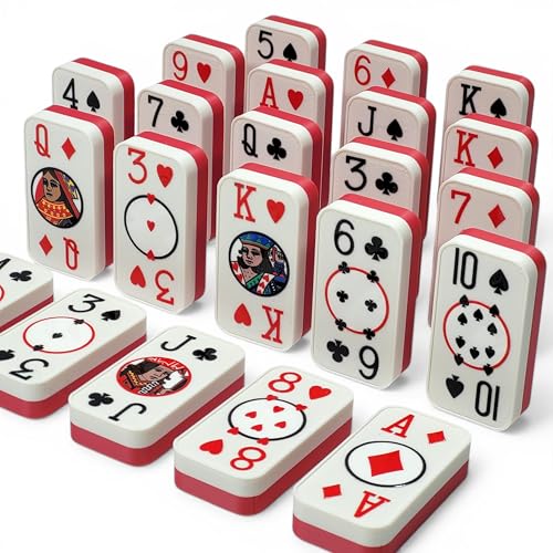 Cardian Poker Dominoes, Dos Tonos, Plástico Durable