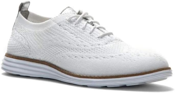 Cole Haan womens Original Grand Knit Wingtip Ii oxfords shoes, Optical White, 5 US