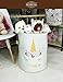 HUNRUNG Collapsible Fabric Storage Basket, Waterproof Laundry Hamper with Handles, Round Storage Bin for Clothes Toys, Foldable Organizer for Bedroom Nursery Bathroom(Round-magic-unicorn)