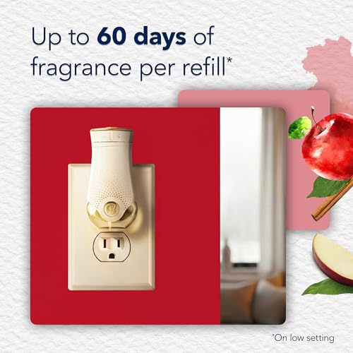 Image of Glade PlugIns Refills Air Freshener, Scented and Essential Oils for Home and Bathroom, Apple Cinnamon, 3.35 Fl Oz, 5 Count