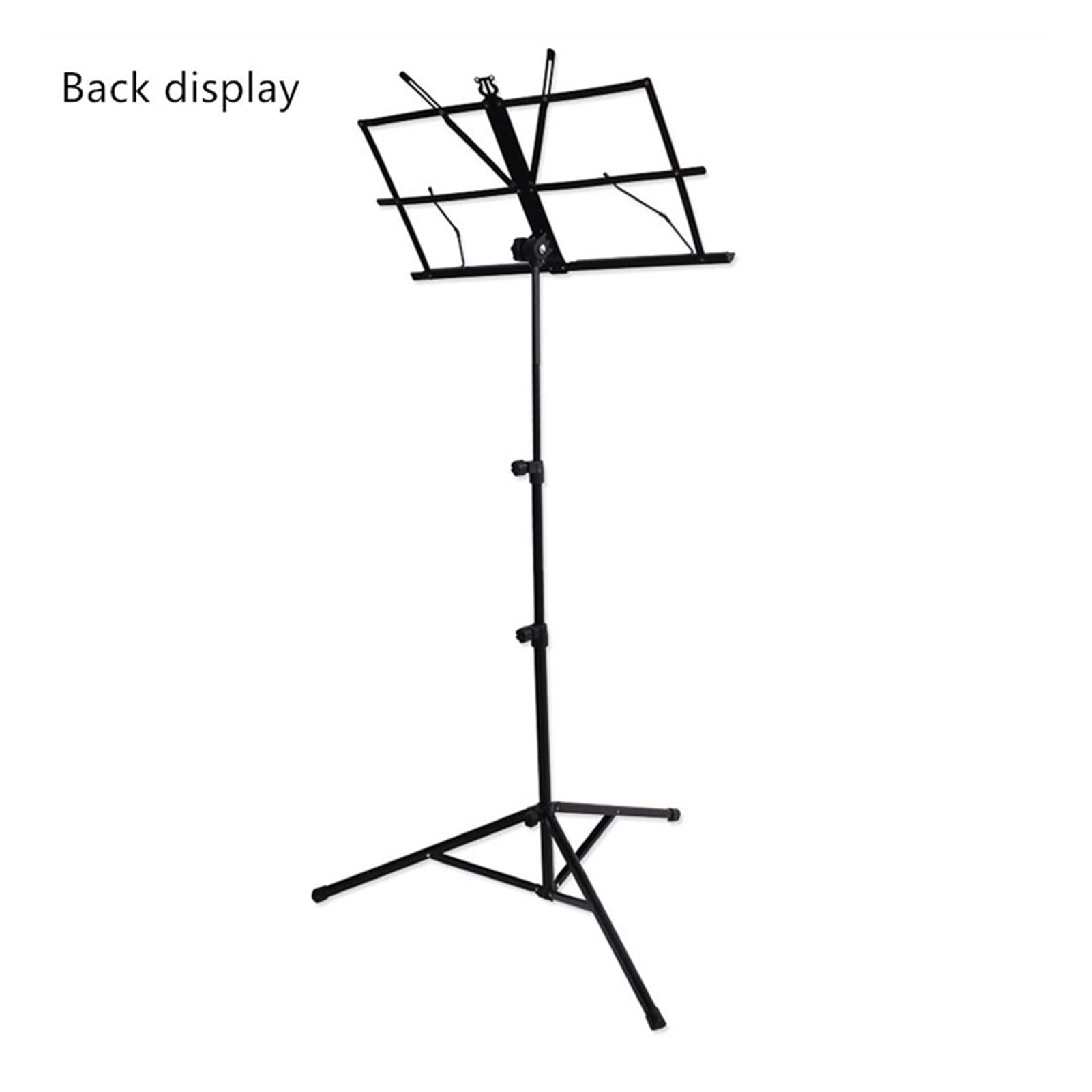 Music Stand Musica Stand Supporto regolabile Pieghevole Pieghevole Pieghevole Musica Treppiede Stand Acciaio Acciaio Supporto for la musica con borsa for chitarra Borsa Accessori Music Shelf /Sheet Mu