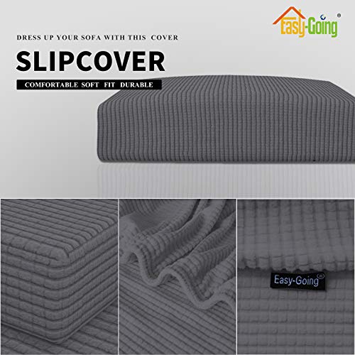 Image of Easy-Going Stretch 1 Piece Loveseat Couch Cushion Cover for Sofa