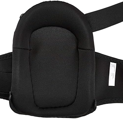Amazon Basics Professional Knee Pads, Heavy Duty Foam Padding, Comfortable Gel Cushion, Adjustable Easy-Fix Clips, Black, 1 Pair