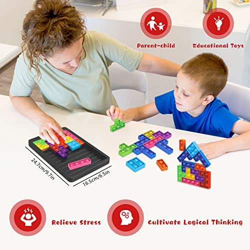 Toys for 3 4 5 Year Old Boys Girls Kids: IQ Puzzle Brain Teasers Games Educational STEM Building Block for Kid - Puzzle Gifts 6 51wGRfbEfDL. AC