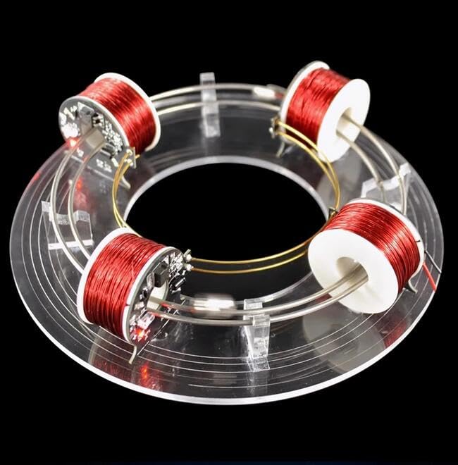 Image of DIY Coils Circular Accelerator Electromagnetic Cyclotron Scientific Experiment Equipment Physics Teaching Aids Model (Four Coils)