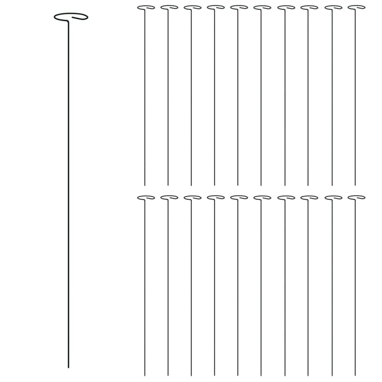 Tidyard Piquets pour Plantes de Jardin 20 pcs Vert foncé 61 cm Acier