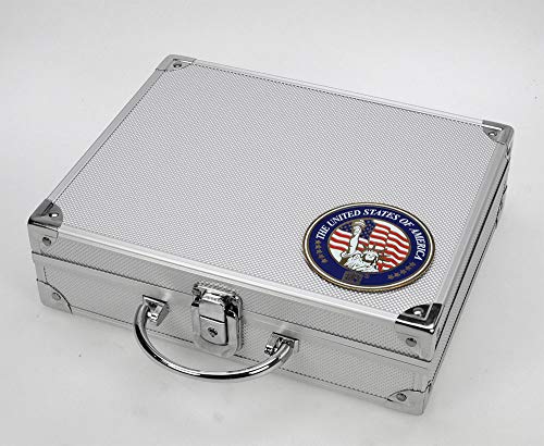 SAFE Aluminum Coin Case USA with 6 Coin Trays