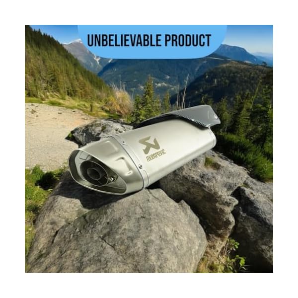 Vagary Kalasnikavo Akrapovic Exhaust High Bass Exhaust Silencer for BMW, KTM, Kawasaki, Suzuki, Bajaj, Yamaha R15, Ninja, CBR, GS, Apache, Duke 390, FZ, Gixxer (Silver)
