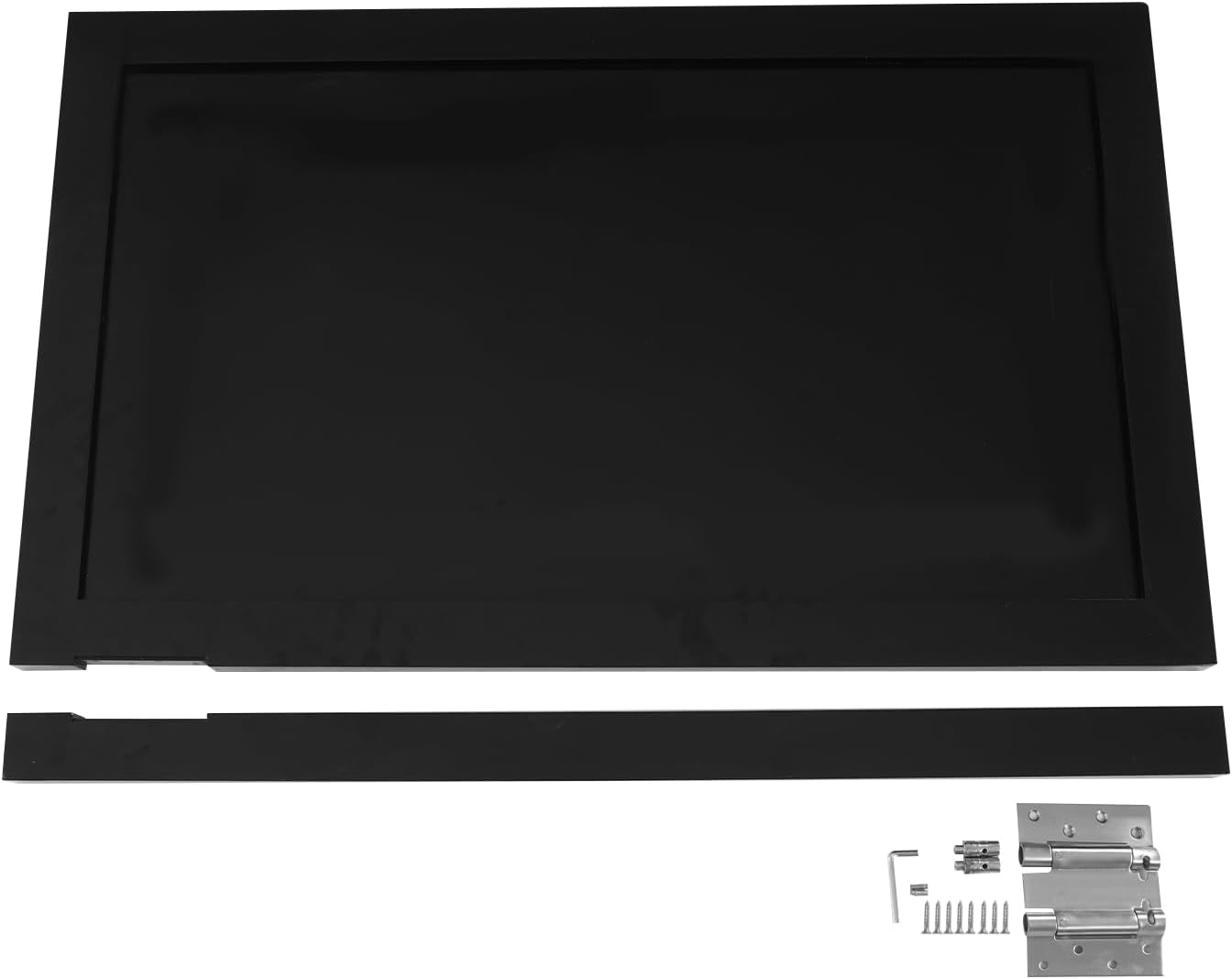 35.43" H x 23.62" W Wood Swinging Door Half-Waist Doors w/Stainless Steel Hinges, Wall Mounted Saloon Doors Indoor for Kitchens, Cafes, Bars, Corridors, Entrances Black