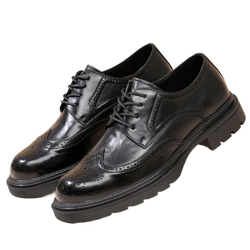 Leather Business Brogue Handmade Formal Oxfords Shoe for Men for Office Classic Business Party Shoes