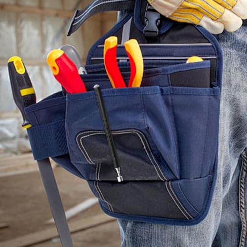 1 Stück Stabmagnet,Magnetstab,Teleskopmagnet,Magnetheber,Teleskop Magnet,Magnet Teleskopstab,Edelstahl,Ausziehbar,Bis Zu 62CM,für Schrauben,Mutter,Schlüssel,Metallteile (Schwarz)